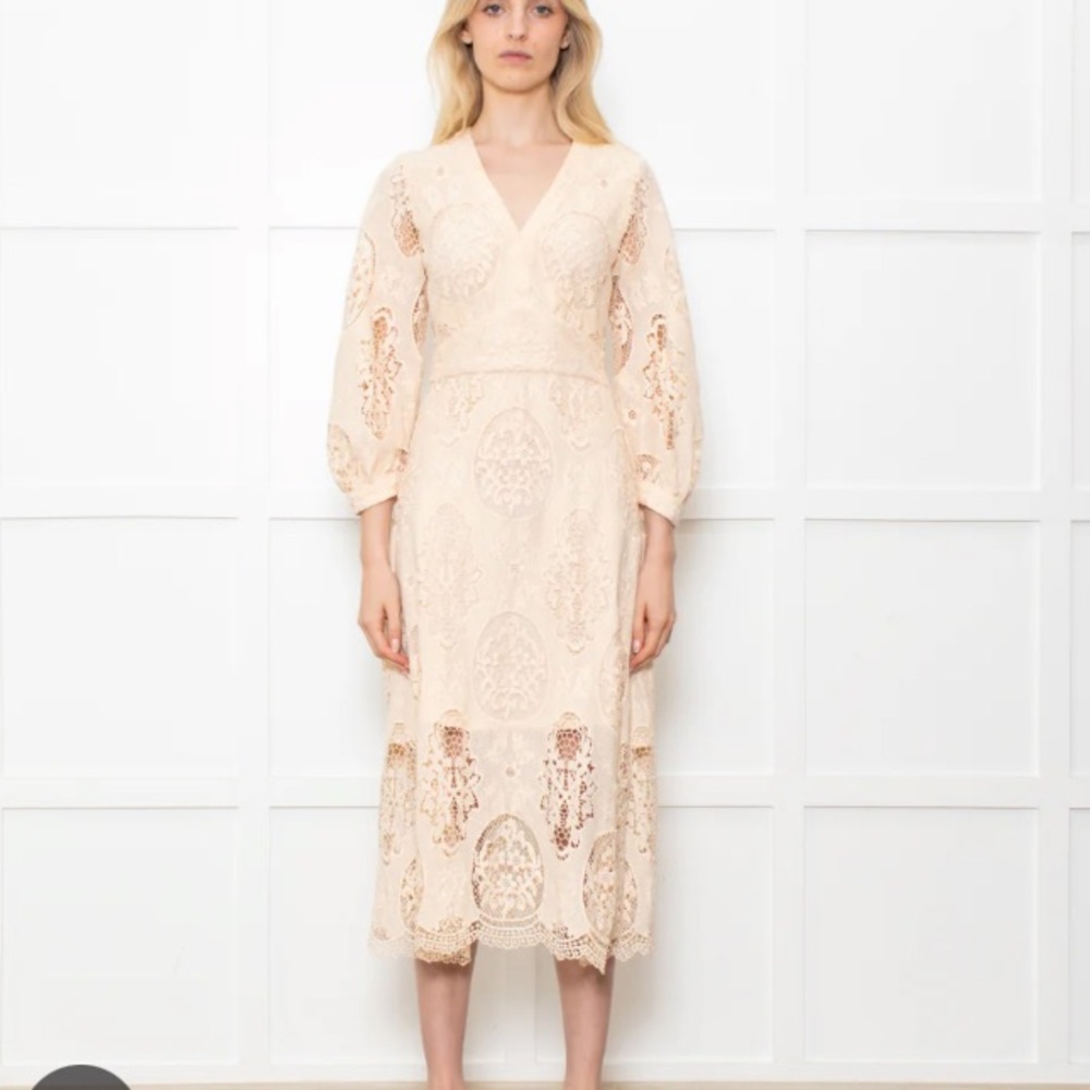 Maje lace midi dress 10 42